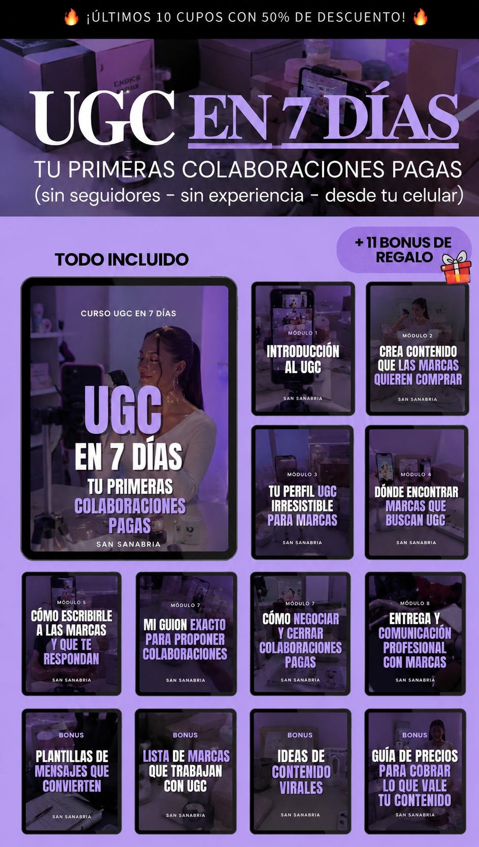 Convertite en creadora UGC profesional en 7 días + acompañamiento